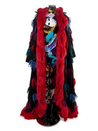 Gai Mattiolo Fur Coat with Velveteen Jumpsuit, 2000s