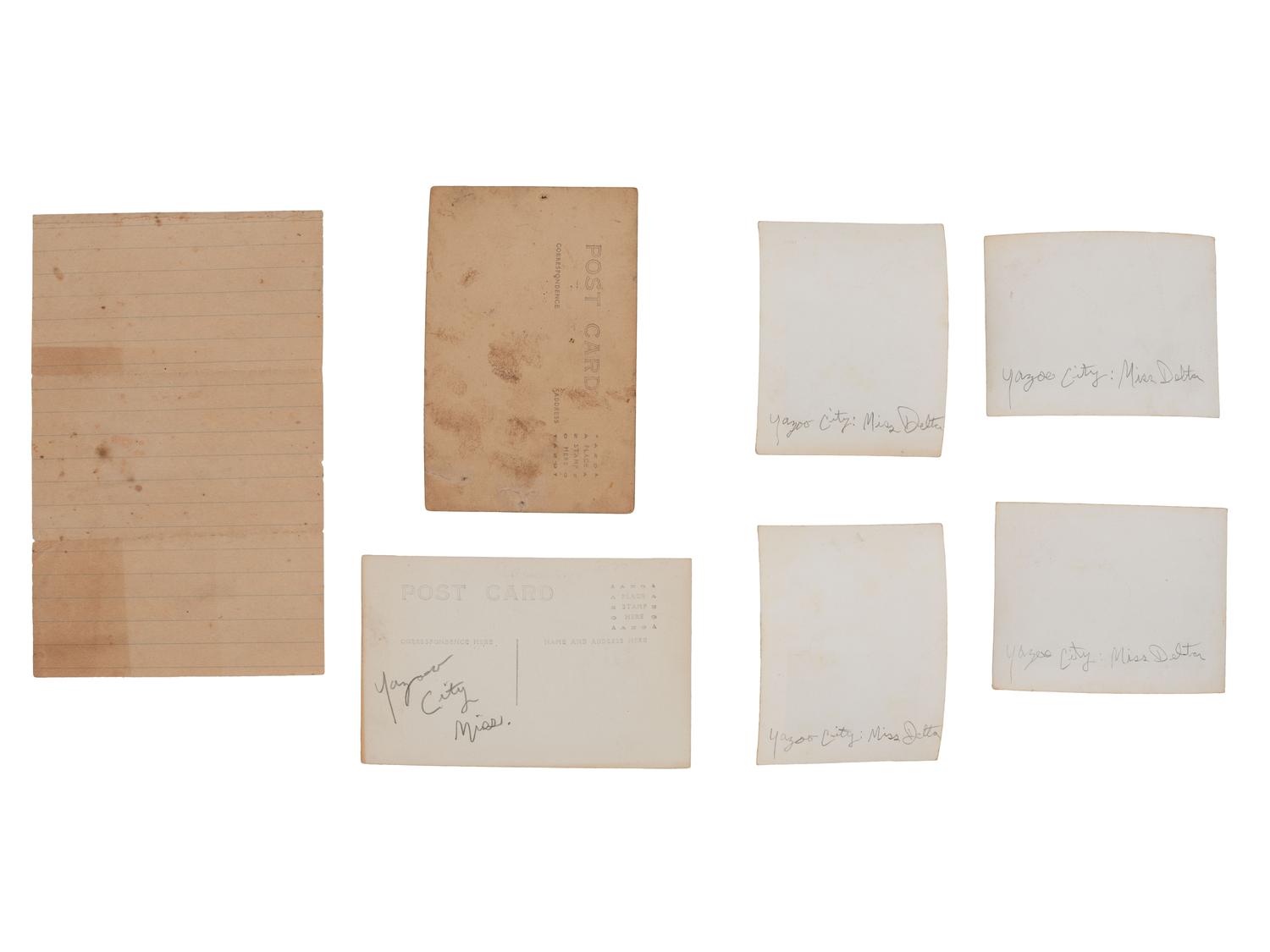 [MISSISSIPPI]. Photographs and letter involving sharecroppers in Yazoo City, MS.