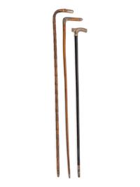 A Group of Silver Mounted Canes