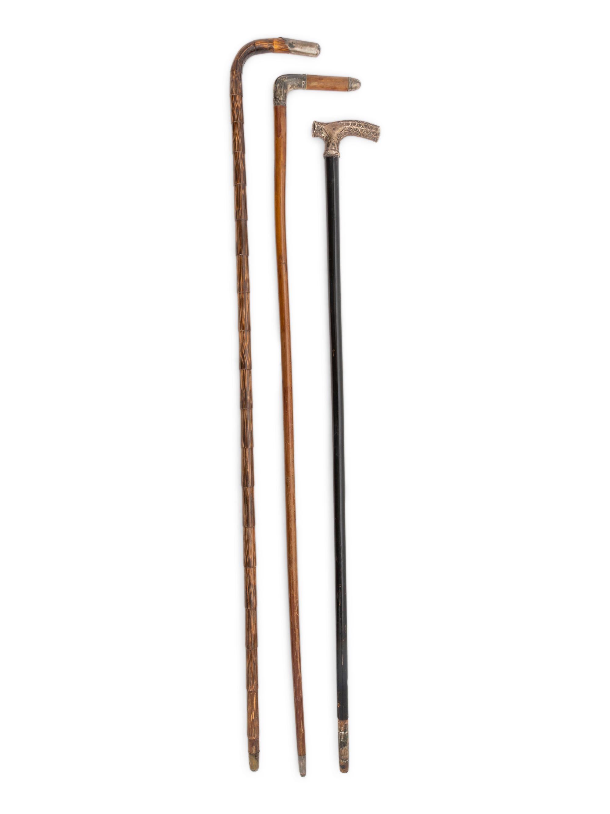 A Group of Silver Mounted Canes