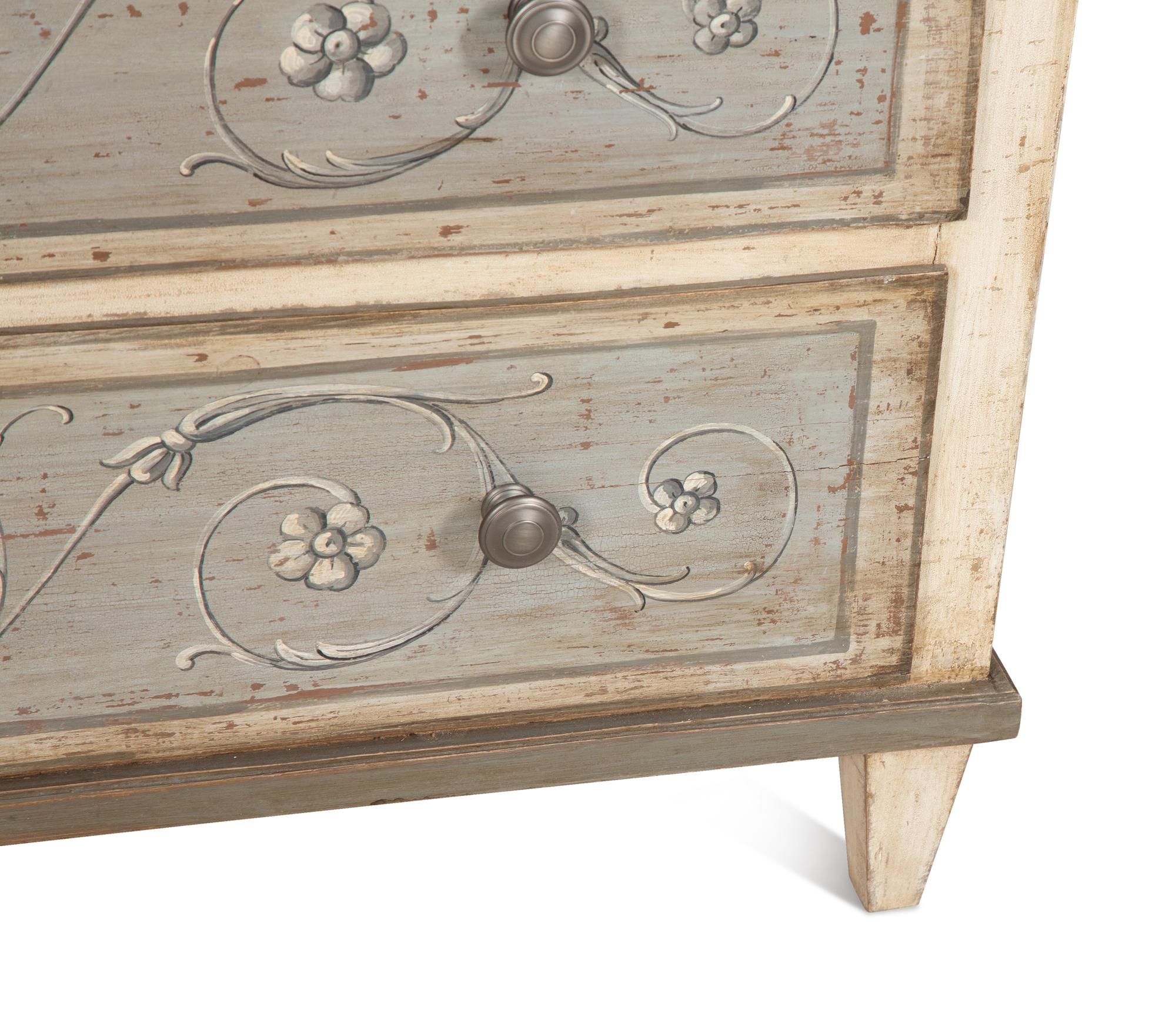 A North European Painted Chest of Drawers