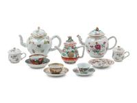 A Group of Chinese Export Famille Rose Porcelain Articles