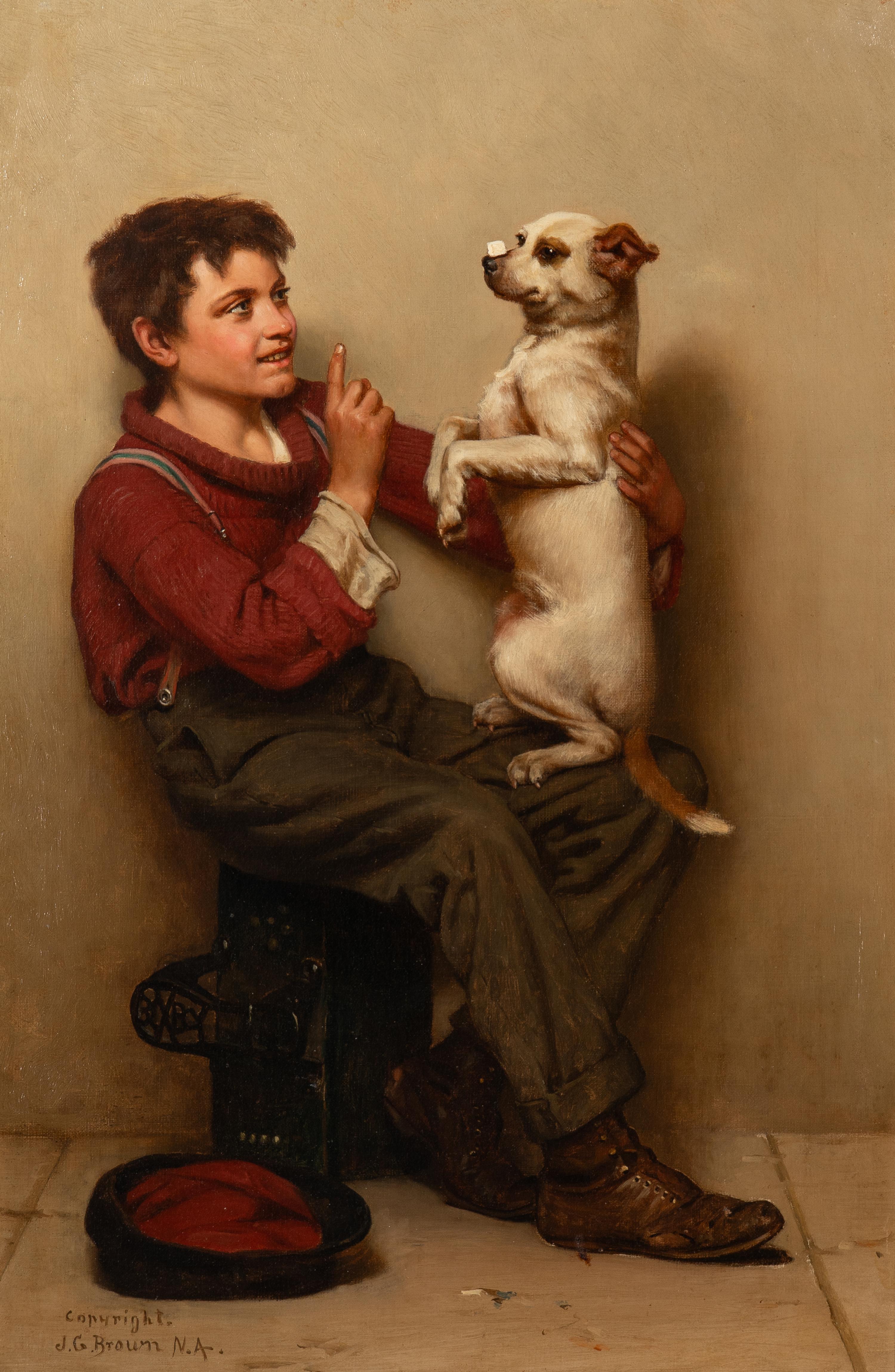 John George Brown (American, 1831-1913) — Steady , c. 1902