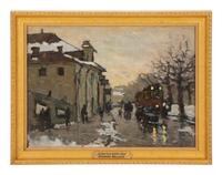 A Tram in a Winter Street