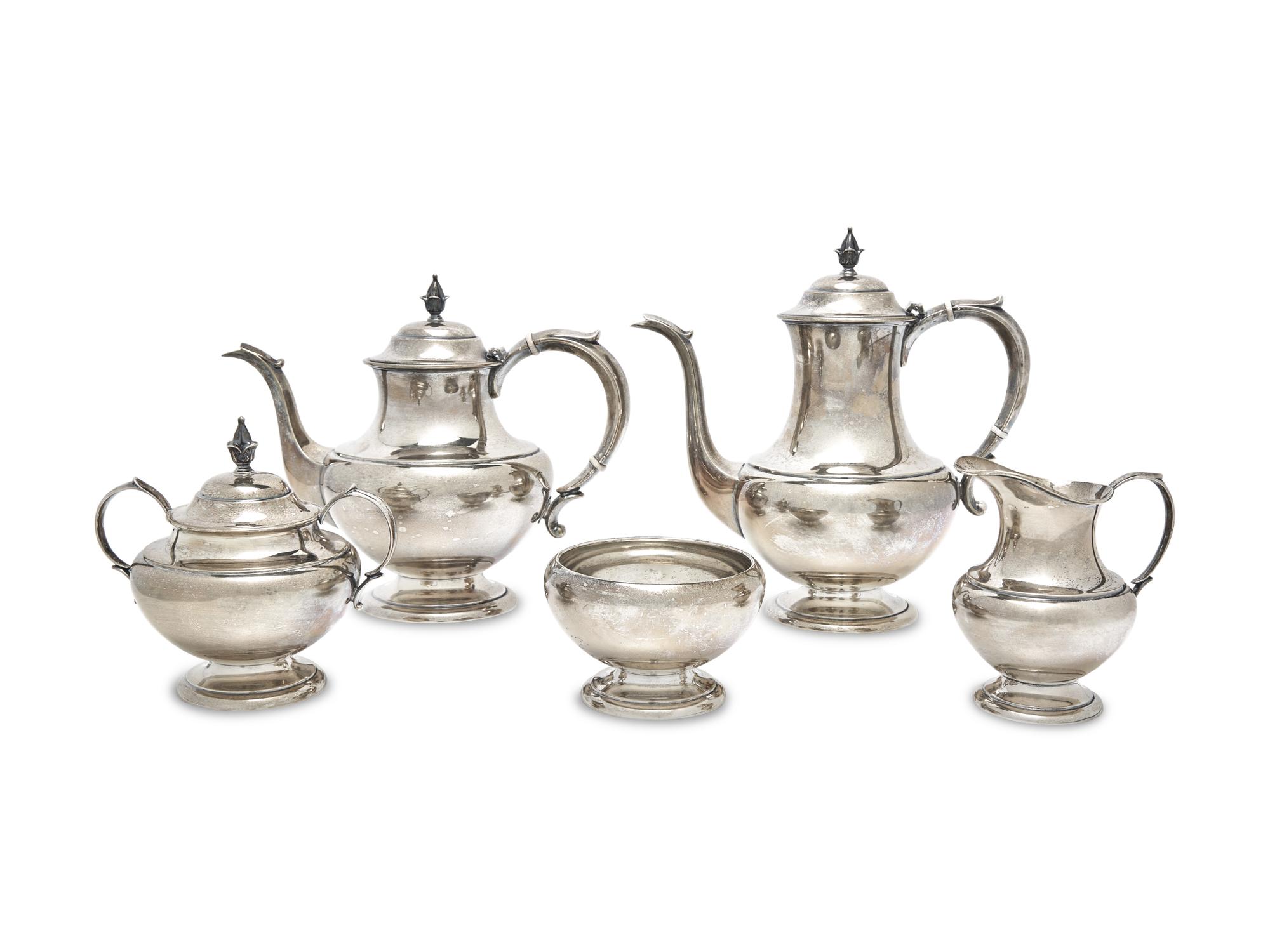 An American Silver Five-Piece Tea and Coffee Service