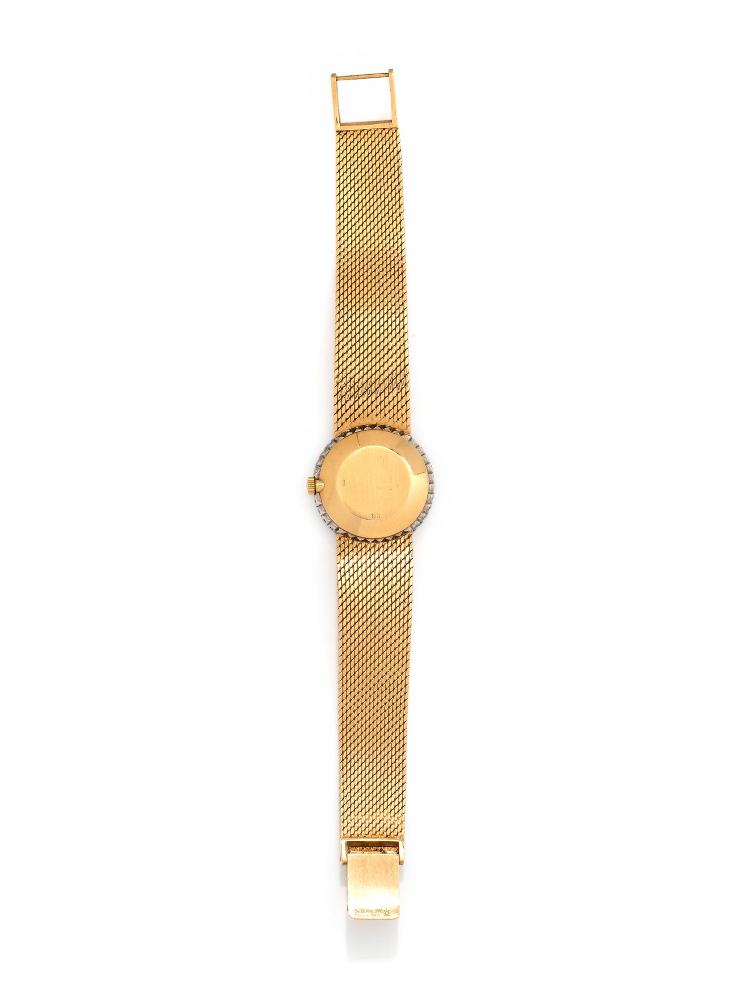 PATEK PHILIPPE, 18K YELLOW GOLD AND DIAMOND REF 3355/8 WRISTWATCH