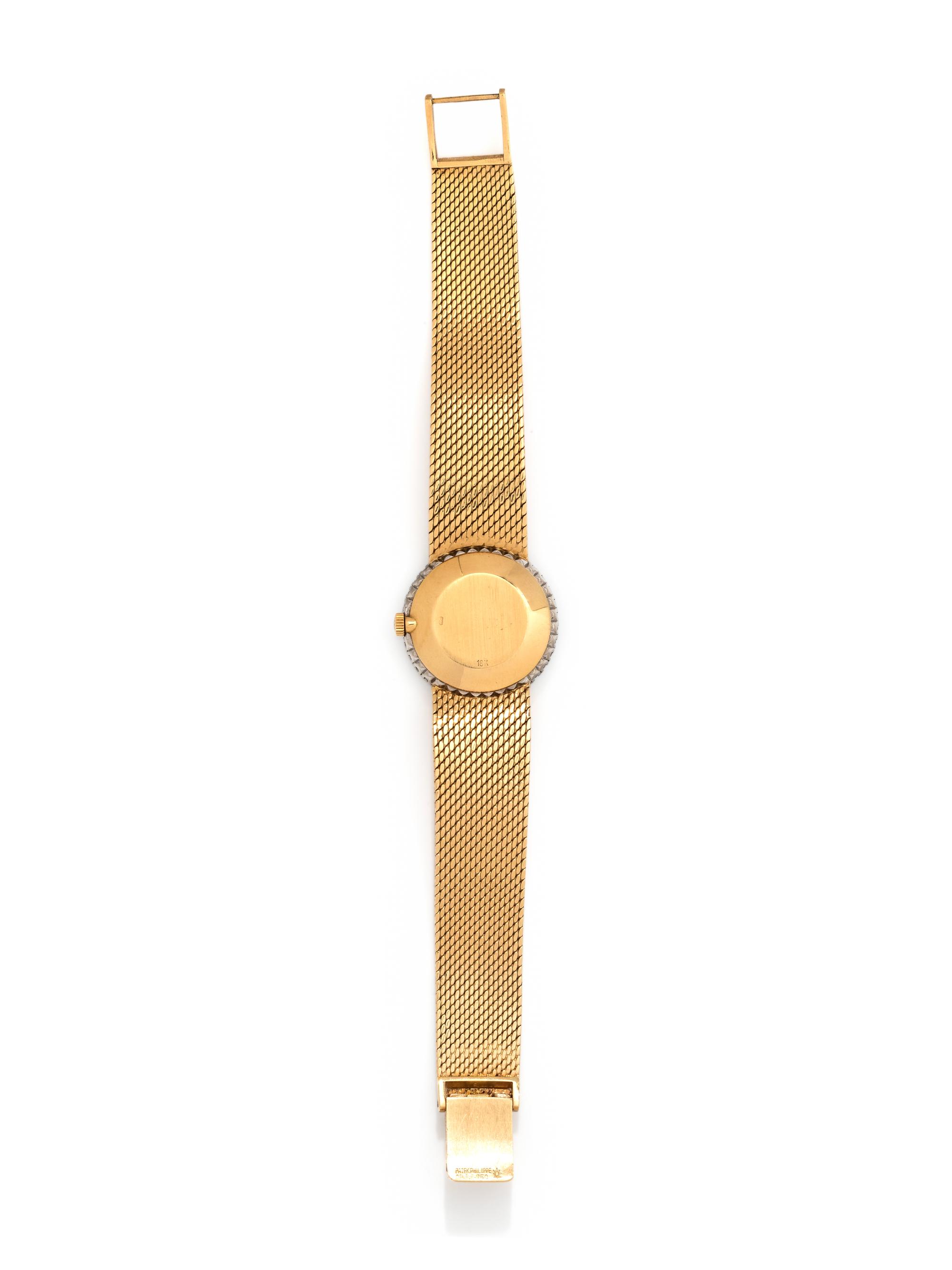 PATEK PHILIPPE, 18K YELLOW GOLD AND DIAMOND REF 3355/8 WRISTWATCH