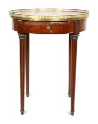 A Louis XVI Style Brass Mounted Gueridon — 19TH CENTURY