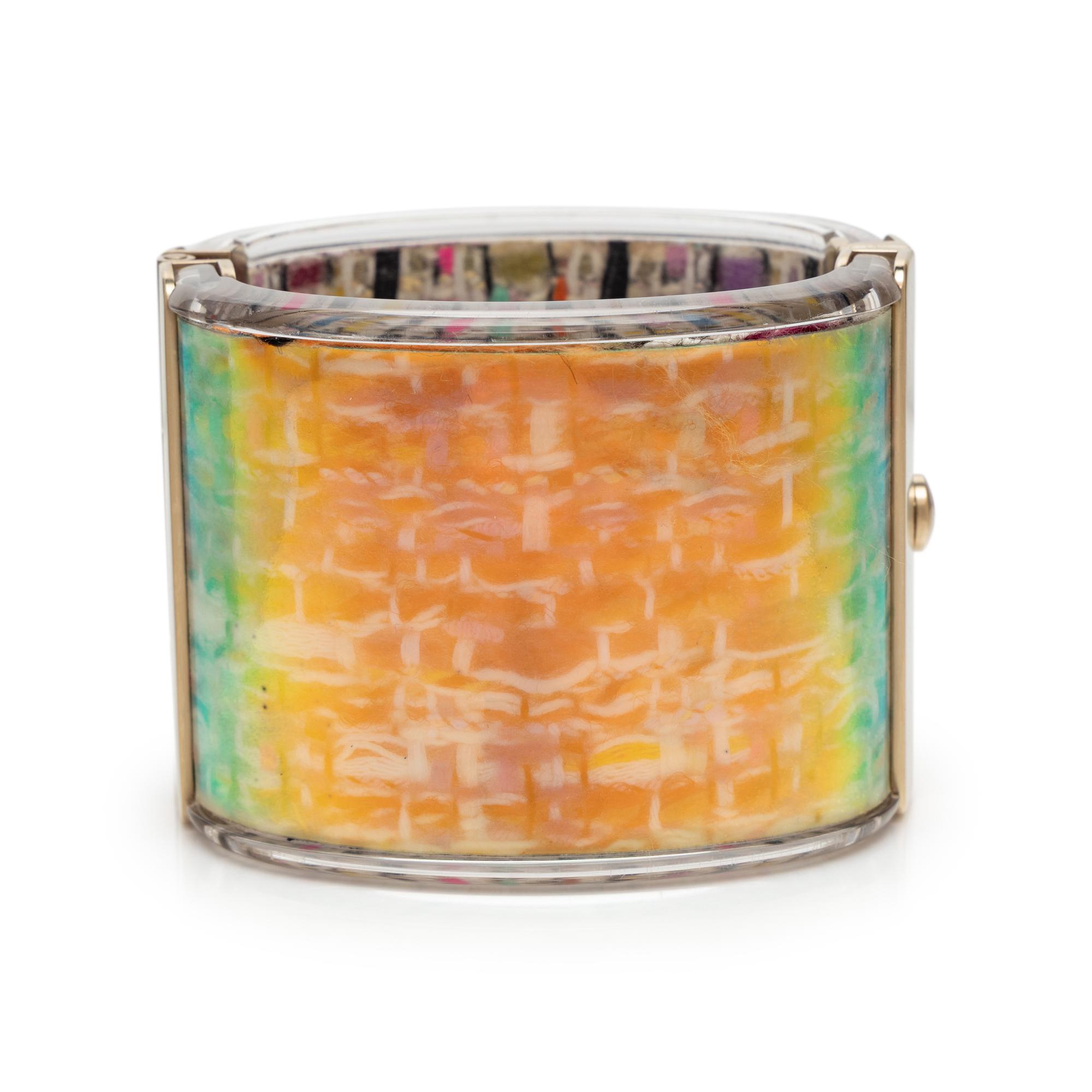 CHANEL, IRIDESCENT LOGO CUFF