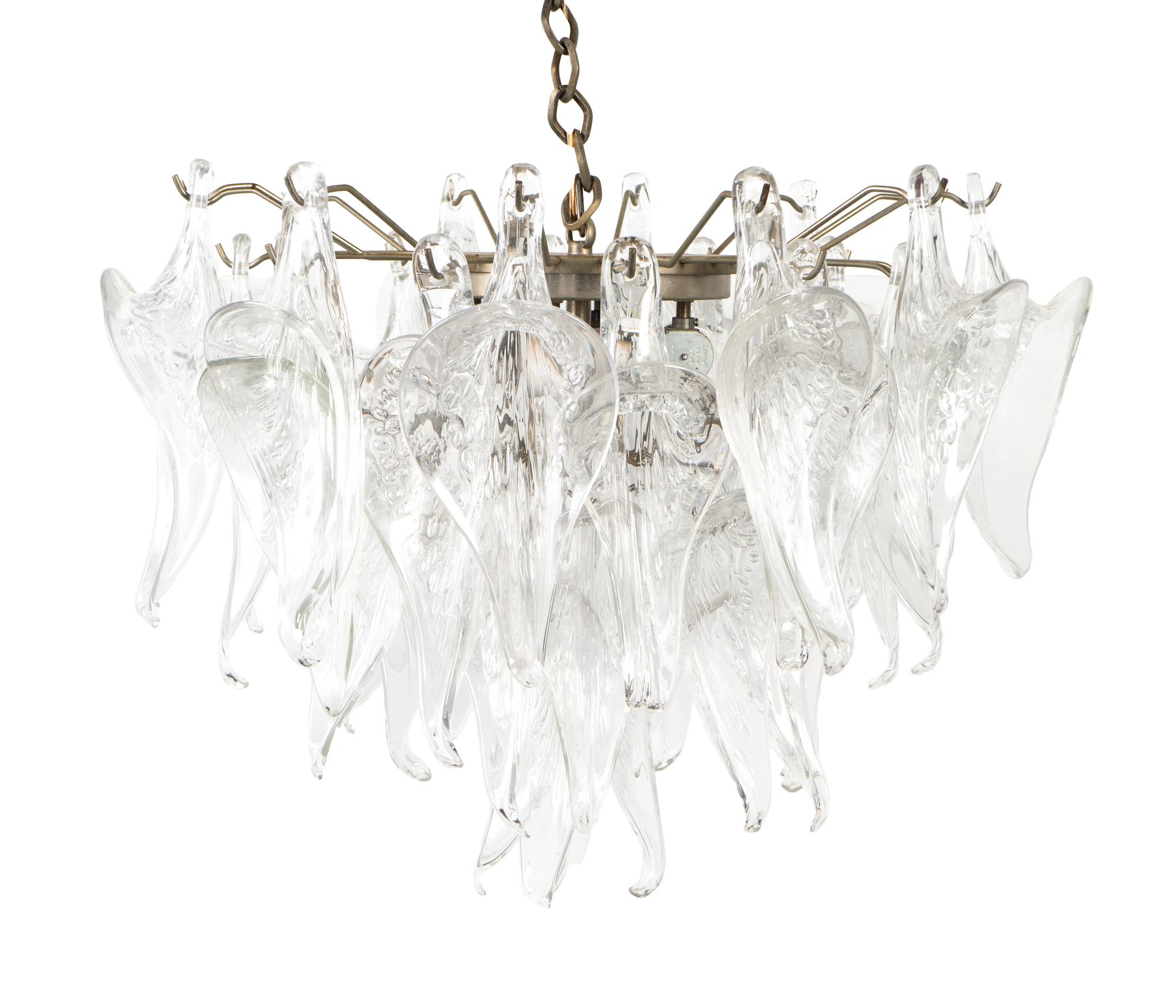 A Camer Murano Glass Chandelier — MID-2OTH CENTURY