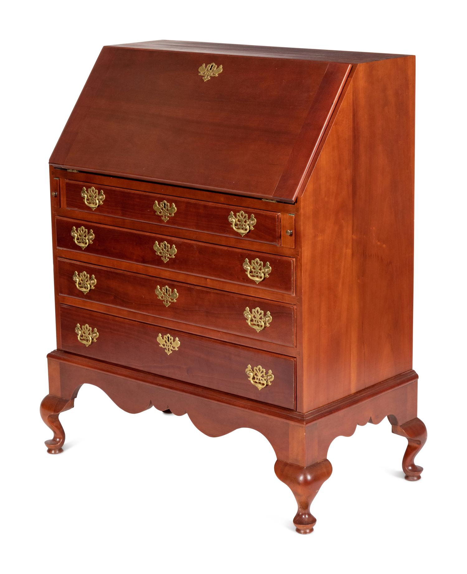 An American Chippendale Style Slant-Front Writing Desk