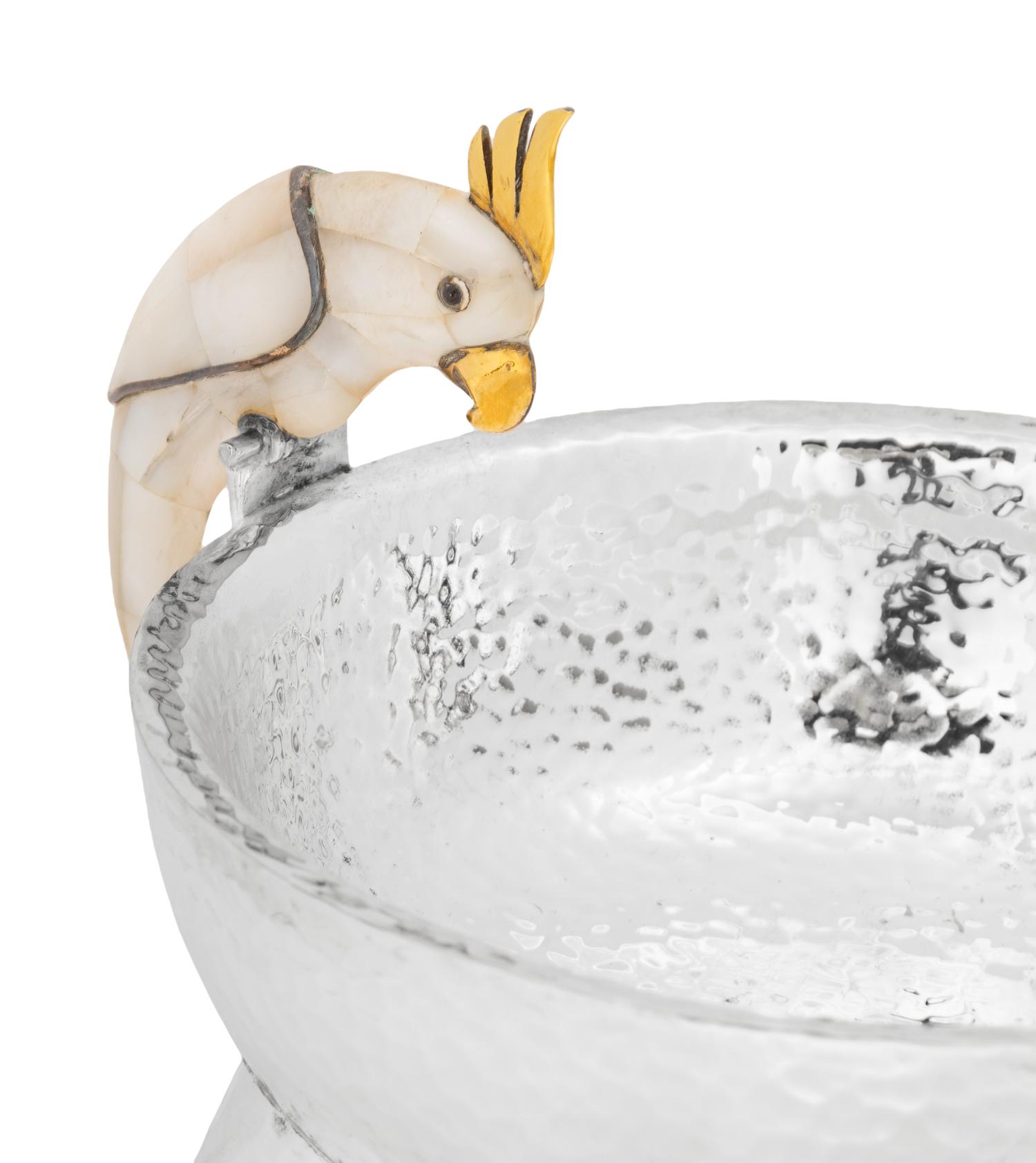 A Los Castillo Silver and Mother-of-Pearl Bowl