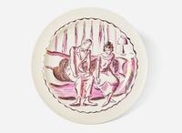 A Wedgwood Thérèse Lessore Decorated Queensware Plate, UK, circa 1920
