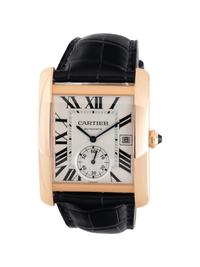 CARTIER, REF. 3590 18K ROSE GOLD 'TANK MC' WATCH