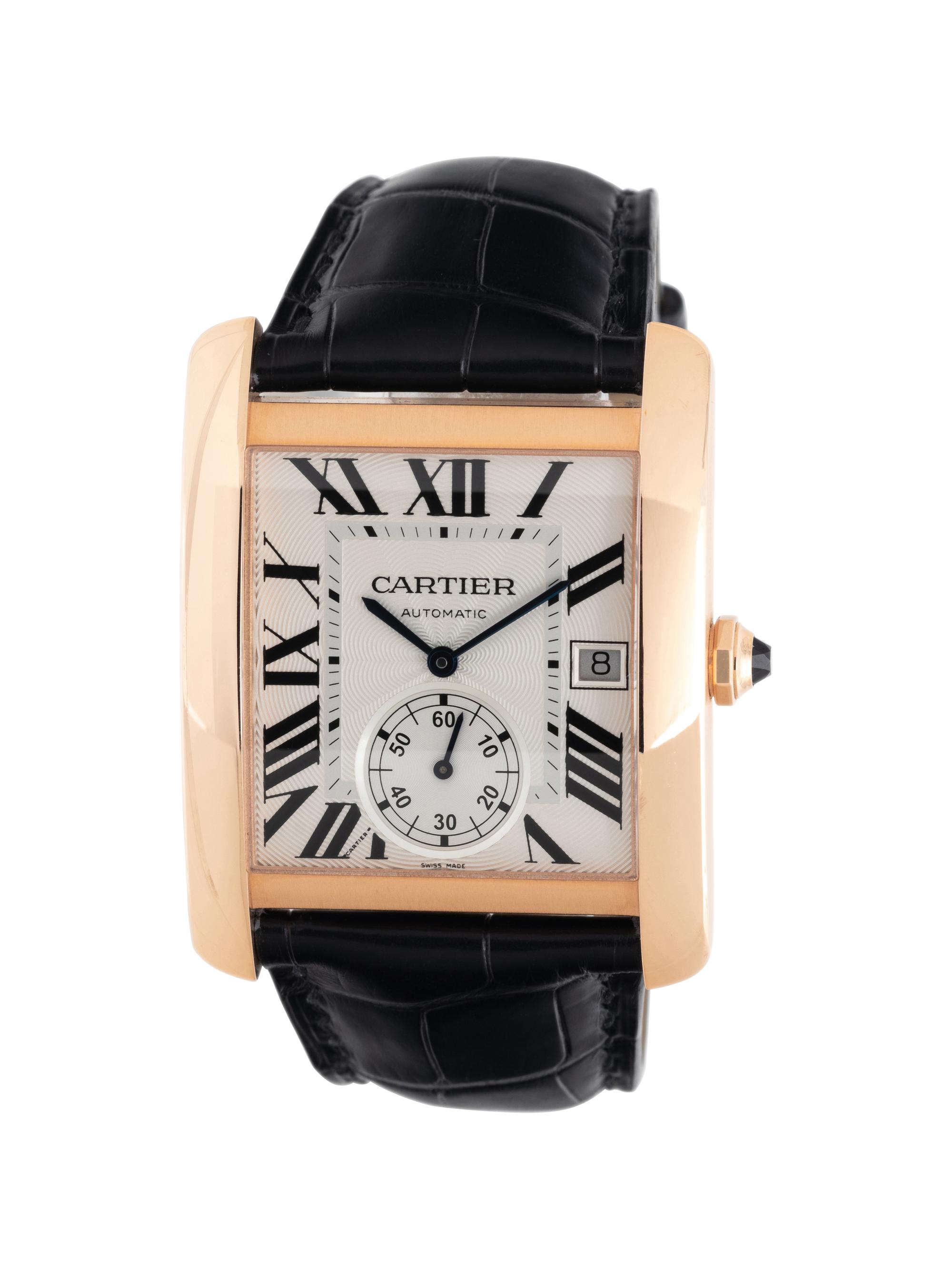 CARTIER, REF. 3590 18K ROSE GOLD 'TANK MC' WATCH