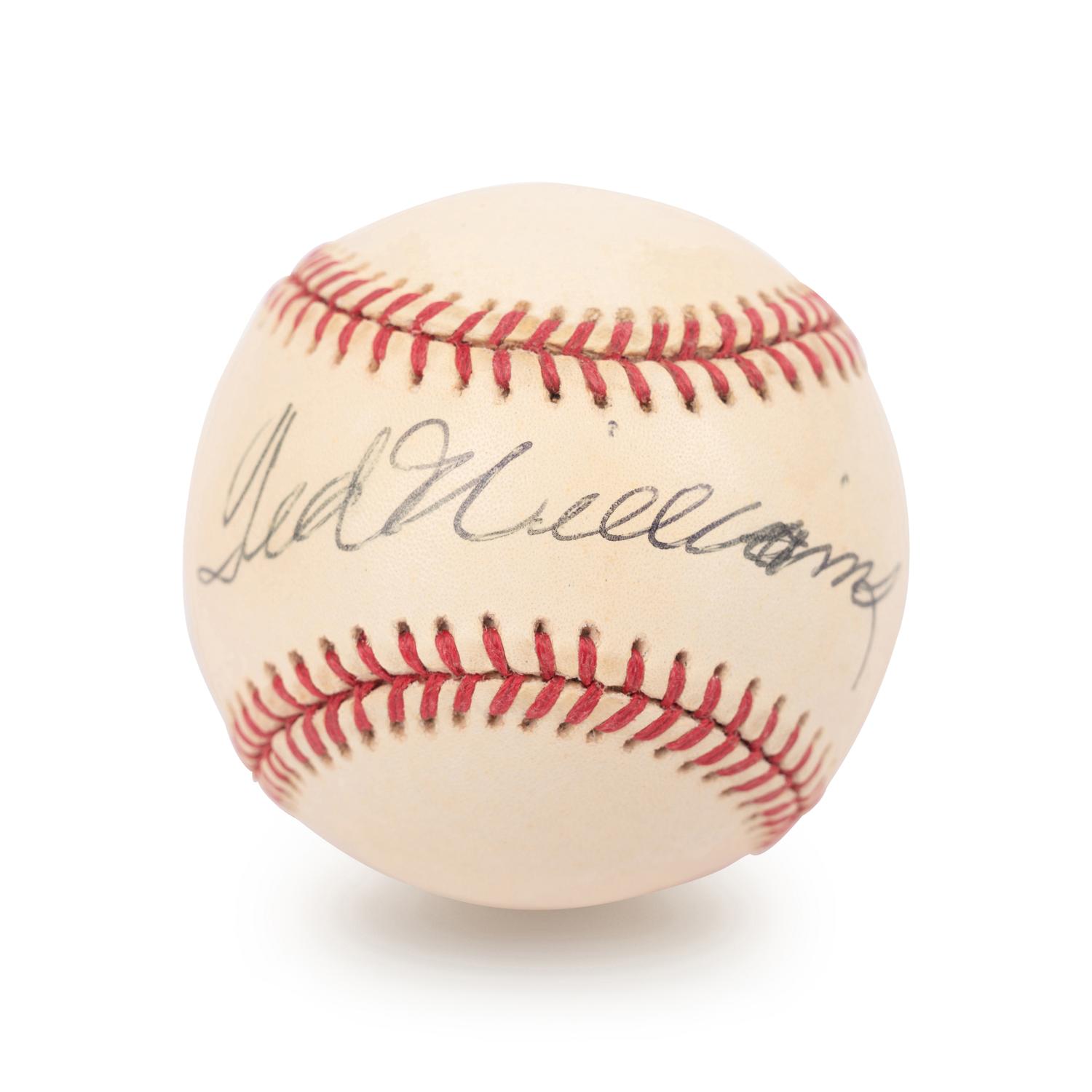 A Ted Williams Signed Autograph Baseball (Beckett Authentication Services Letter BAS Certified),