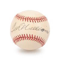 A Ted Williams Signed Autograph Baseball (Beckett Authentication Services Letter BAS Certified),