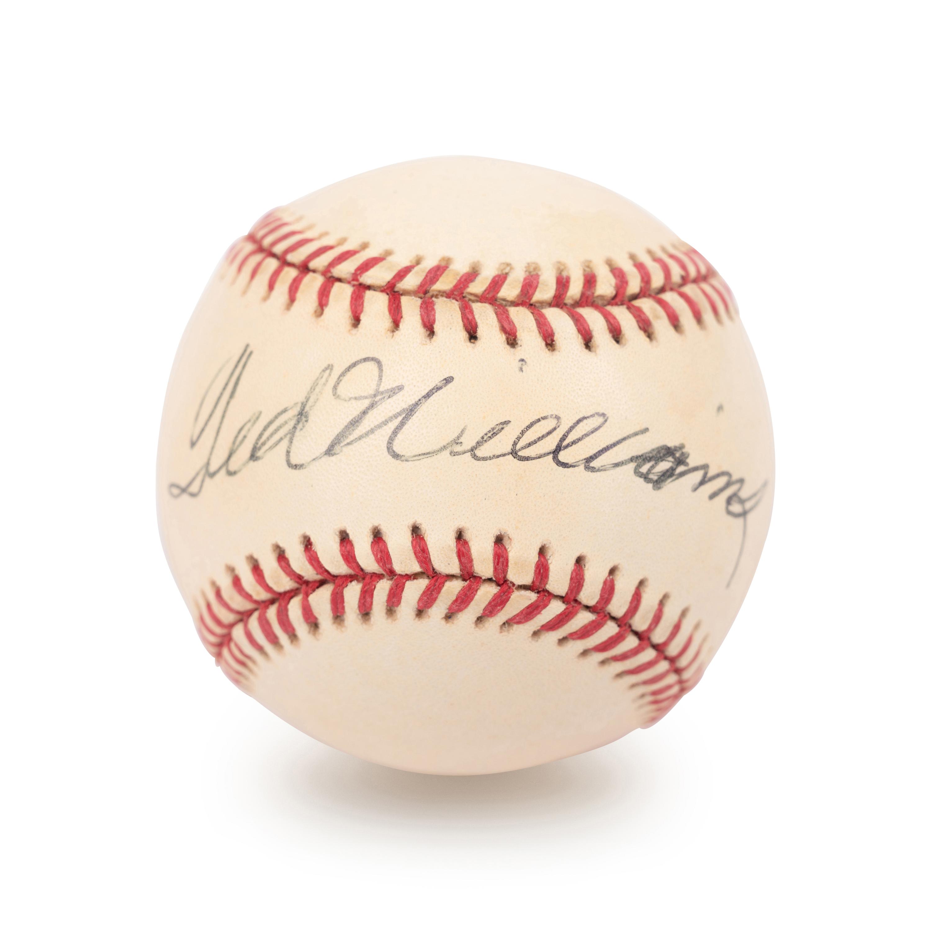 A Ted Williams Signed Autograph Baseball (Beckett Authentication Services Letter BAS Certified),