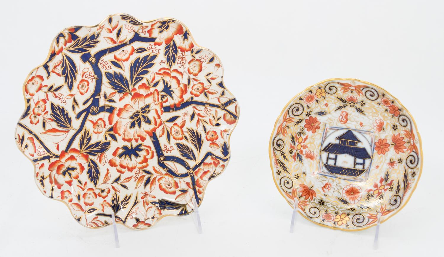 Two Porcelain Plates Diameter of larger 9 7/8 inches.
