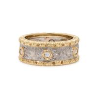 Bicolor Gold and Diamond Band