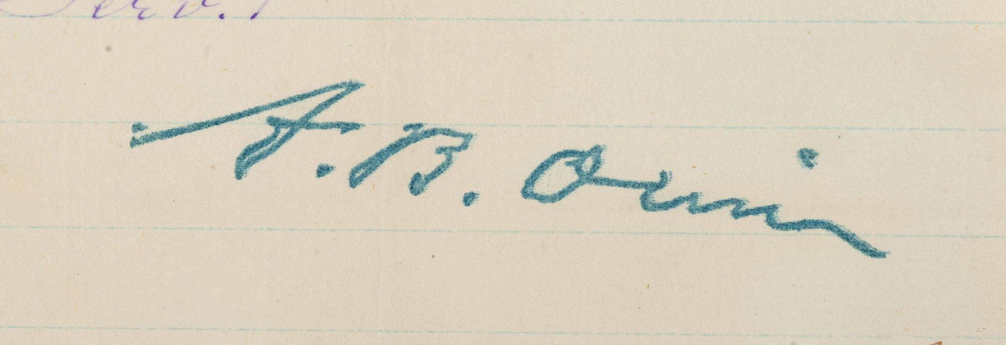 [AUTOGRAPHS]. Signatures of 19th-century American military and political figures.