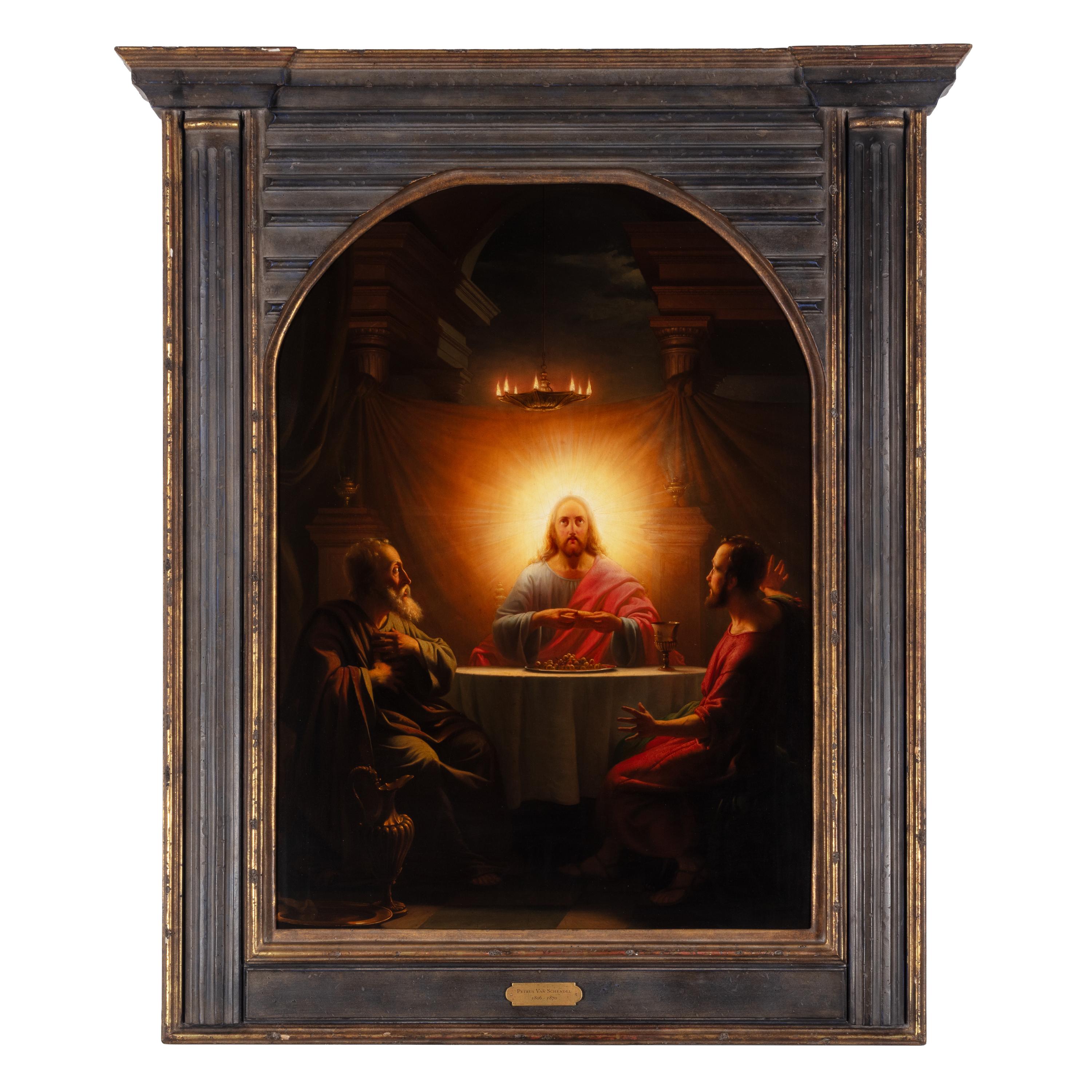 Petrus van Schendel (Belgian, 1806-1870) — The Supper at Emmaus , 1844