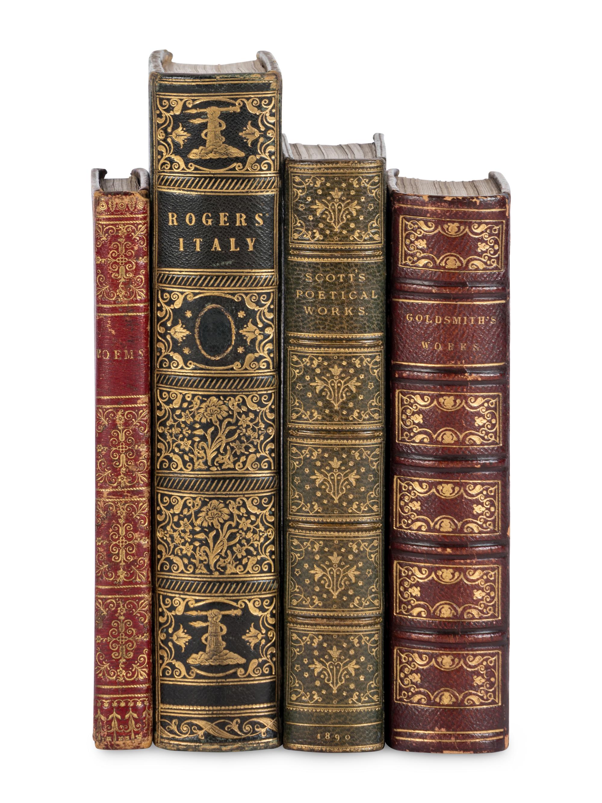 [FORE-EDGE PAINTINGS]. A group of 4 poetical works, comprising: