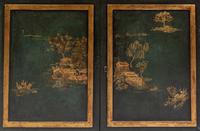 A Regency Style Chinoiserie-Decorated Console Cabinet