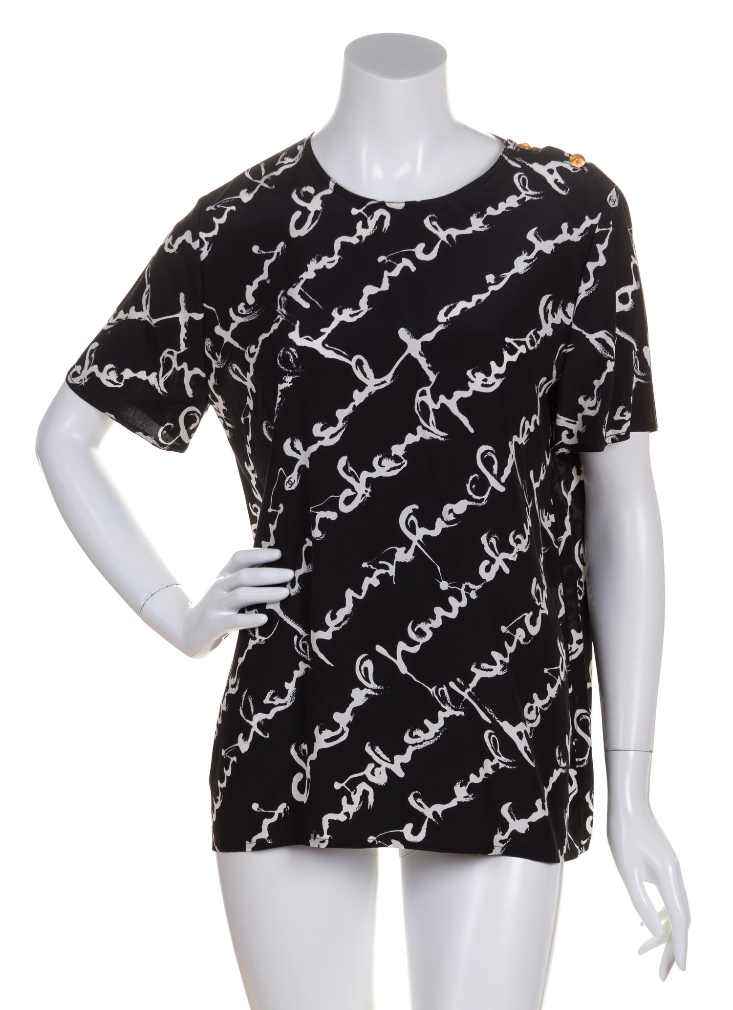 A Pair of Chanel Print Blouses,