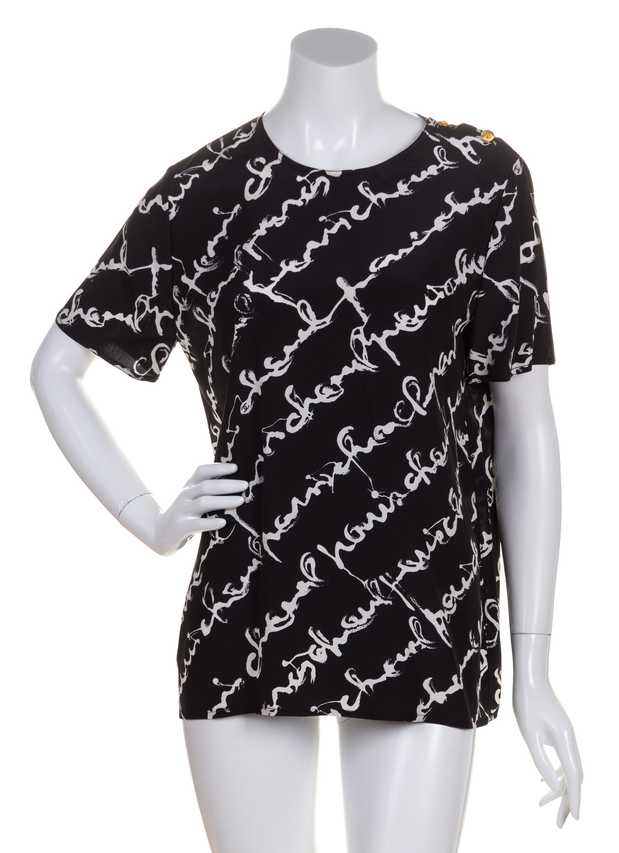 A Pair of Chanel Print Blouses,