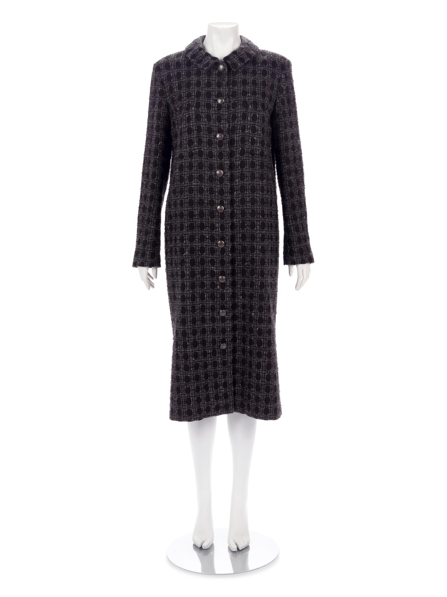 Chanel Figured Tweed Coat, Fall 2014