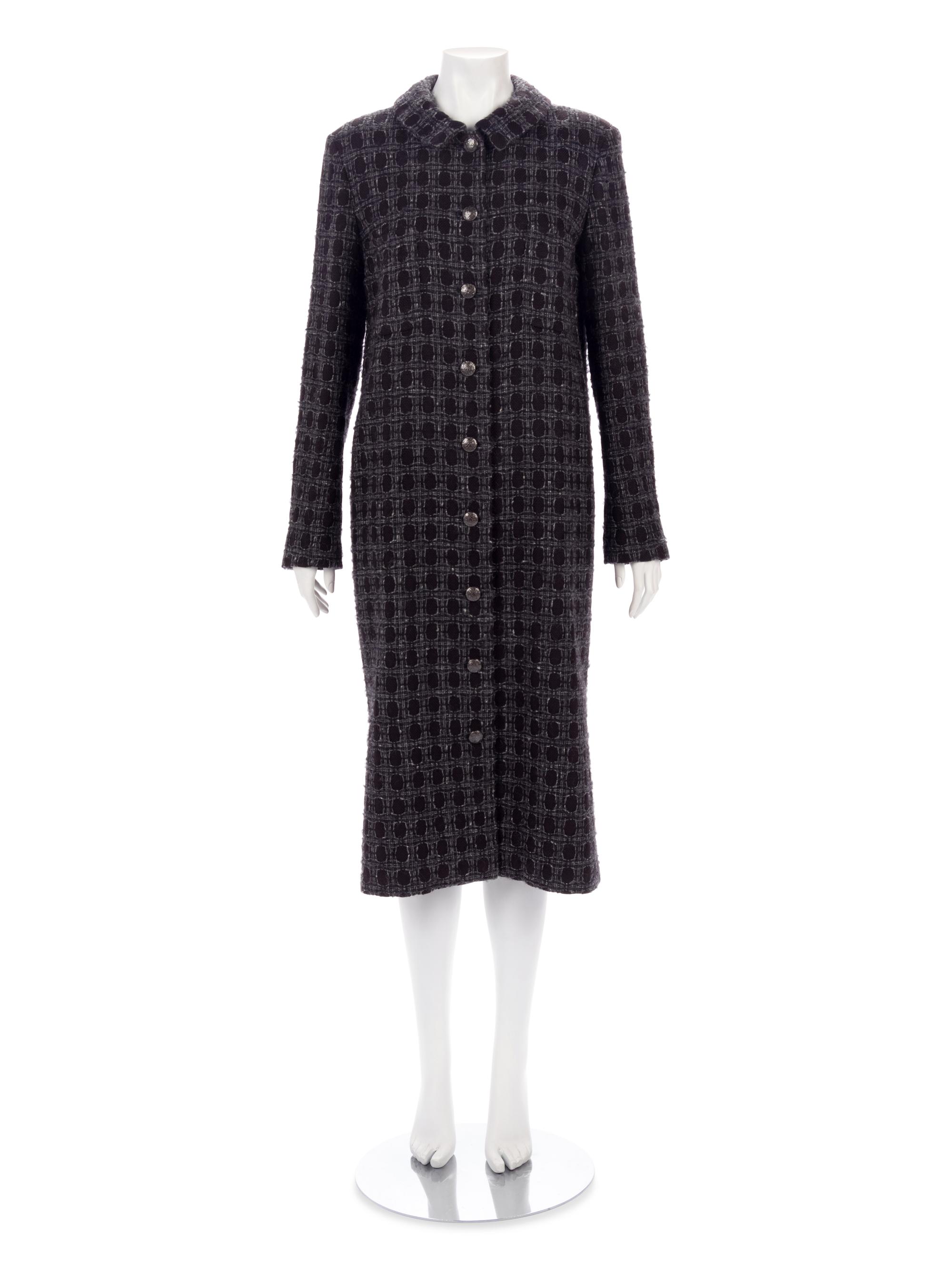 Chanel Figured Tweed Coat, Fall 2014