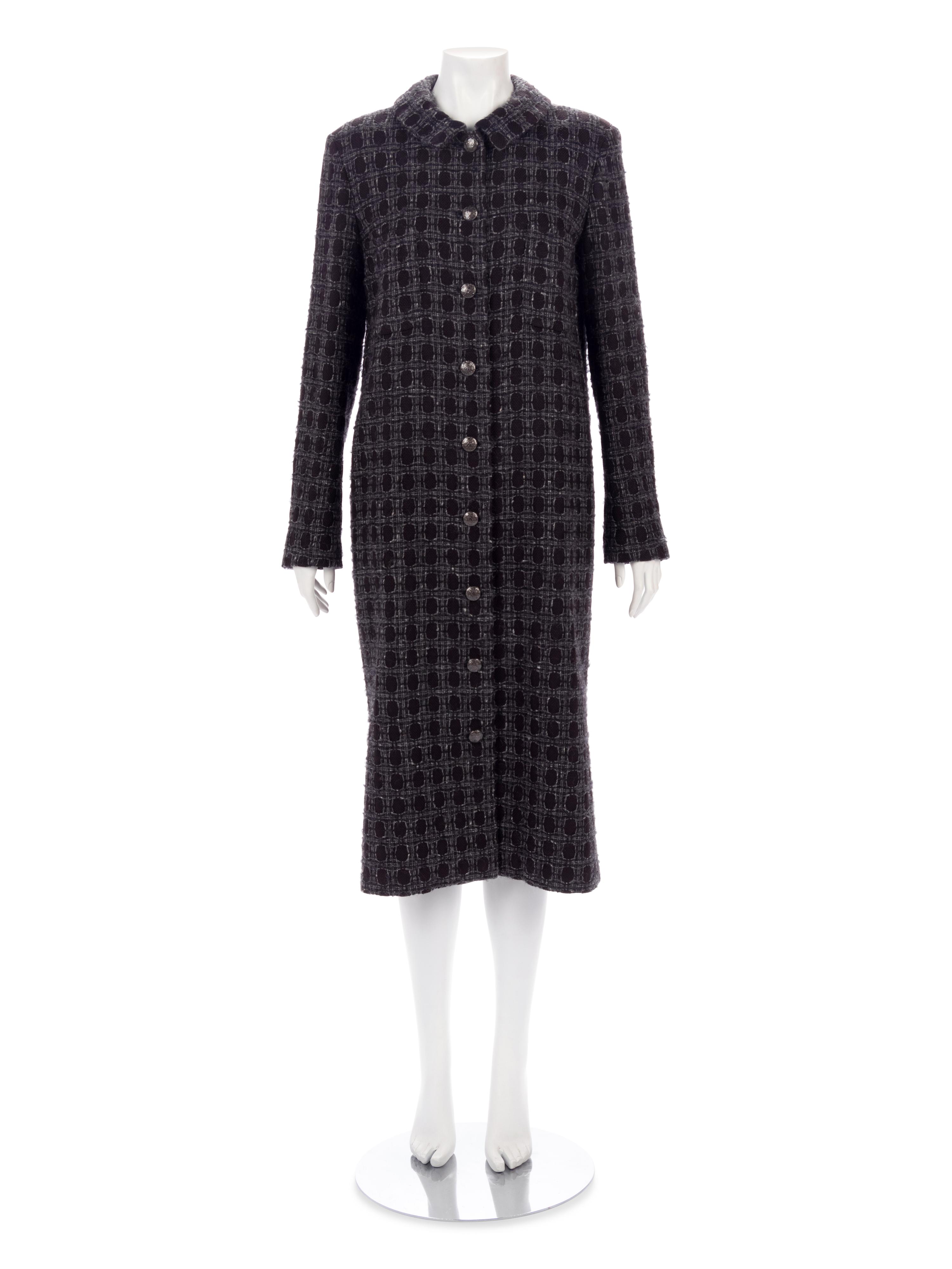 Chanel Figured Tweed Coat, Fall 2014