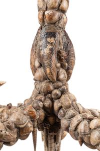 A Shell-Encrusted Grotto Four-Light Chandelier