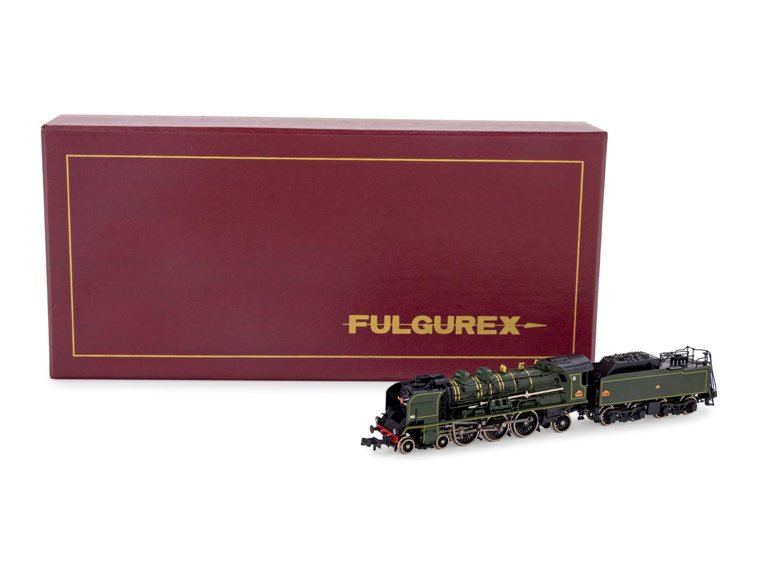 A Factory Boxed Fulgurex Polychrome N-Gauge S.N.C.F 4-6-2 Locomotive and Tender