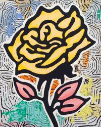 Donald Baechler, (American, b. 1956), Six Roses, 2015 (a suite of six works)