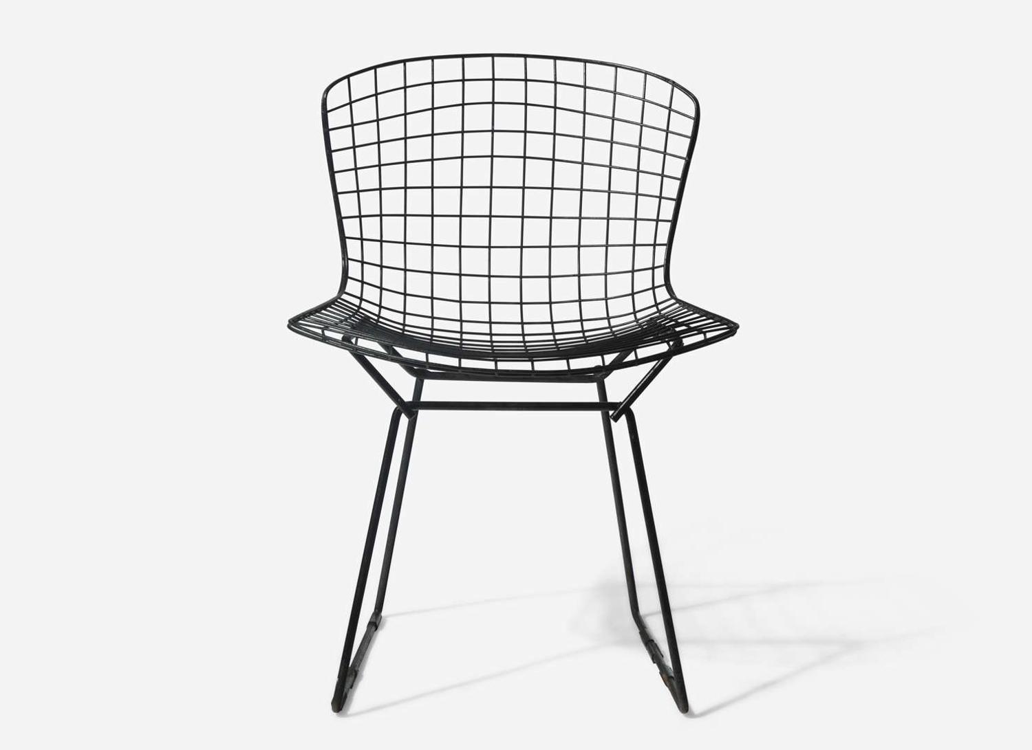 Harry Bertoia, Rare Prototype Double-Wire Side Chair