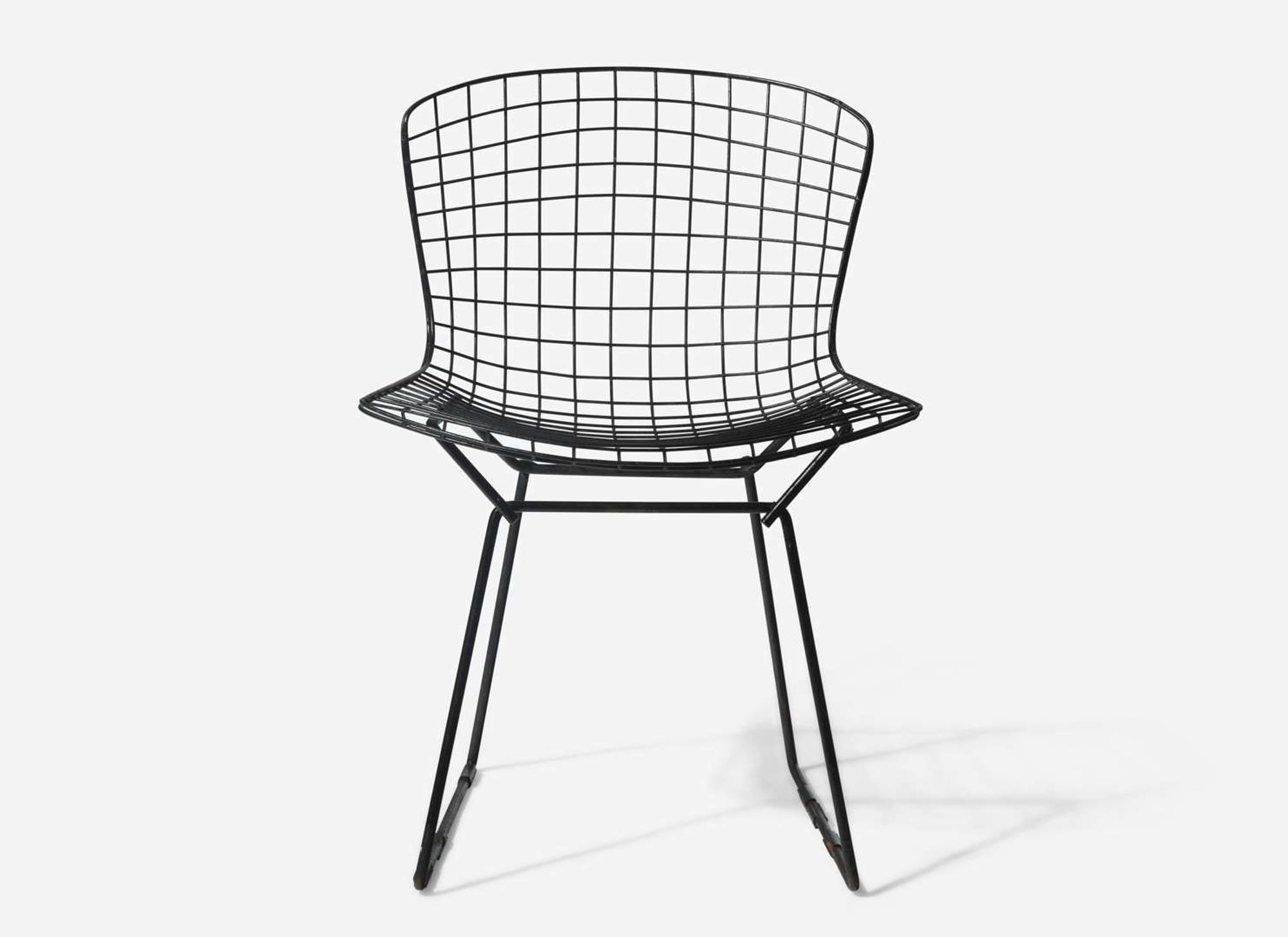 Harry Bertoia, Rare Prototype Double-Wire Side Chair