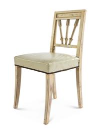 A Set of Six Neoclassical Painted Side Chairs