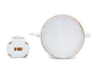 A Chinese Export Porcelain Armorial Coffee Pot and Tea Caddy