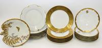 Three Sets of Continental Porcelain Plates Diameter of first 8 3/4 inches.