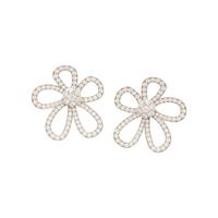 VAN CLEEF & ARPELS, DIAMOND AND WHITE GOLD 'FLOWER LACE' CLIP EARRINGS