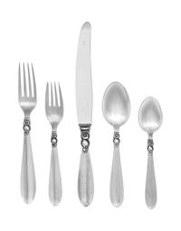 A Danish Silver Flatware Service