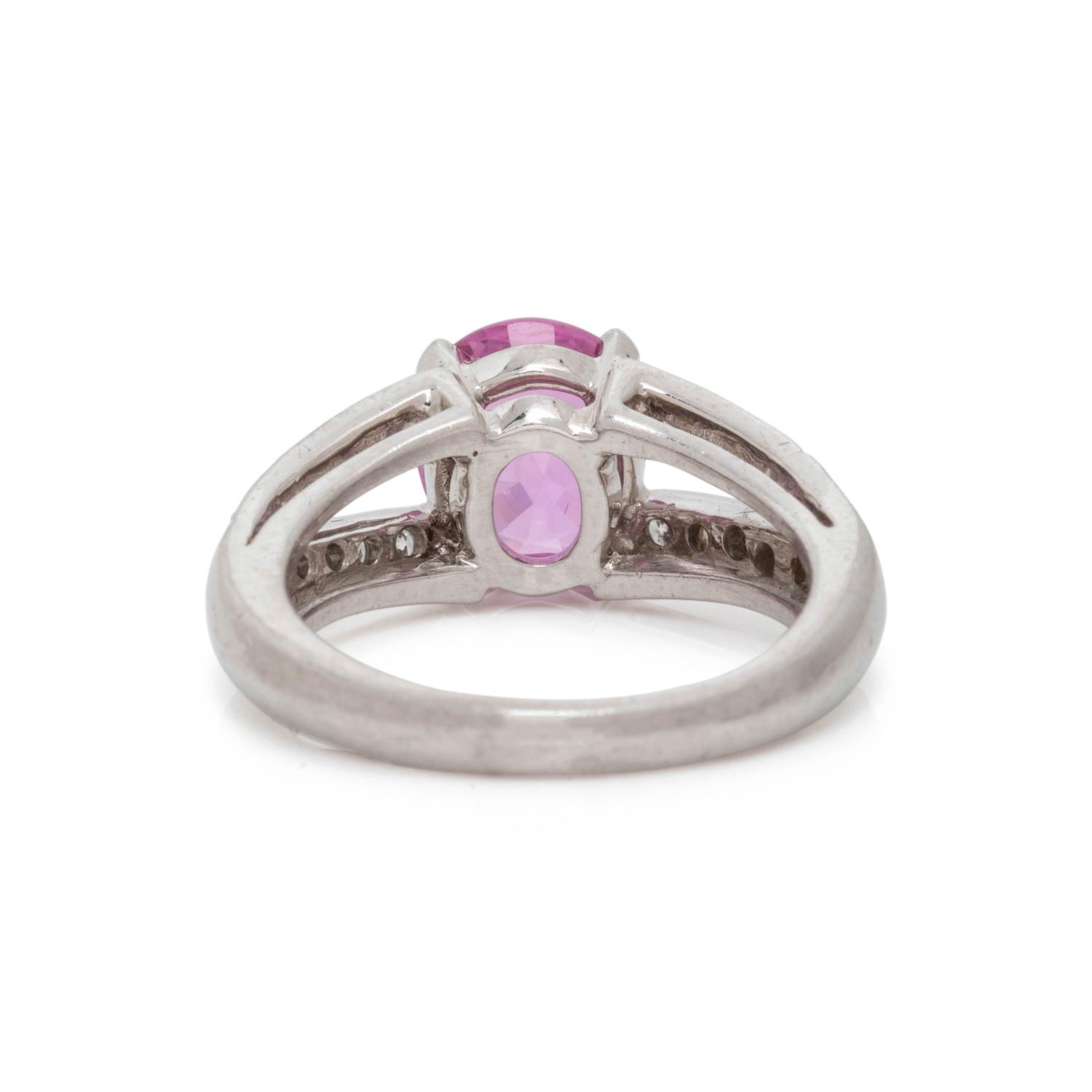 PINK SAPPHIRE AND DIAMOND RING