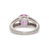 PINK SAPPHIRE AND DIAMOND RING