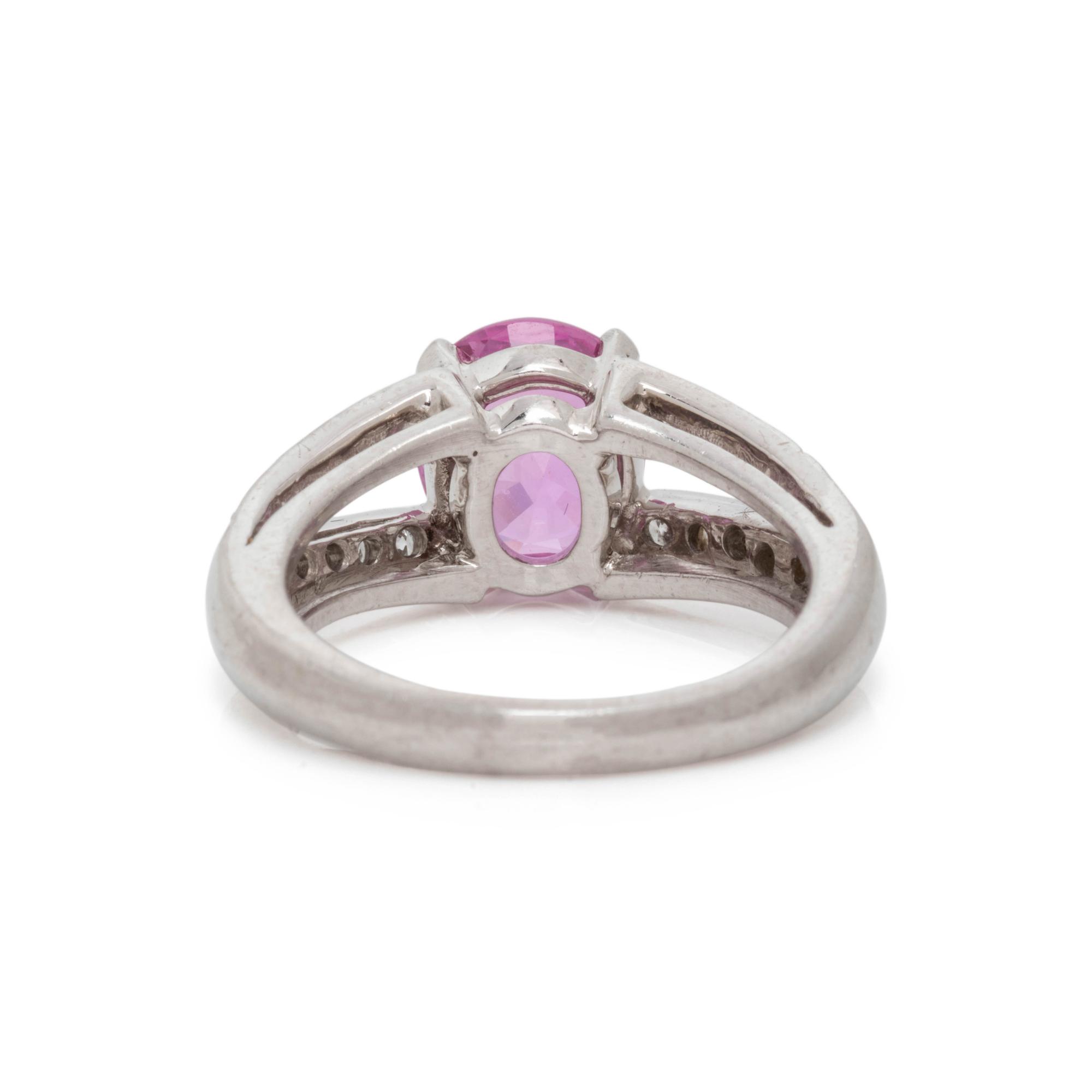PINK SAPPHIRE AND DIAMOND RING