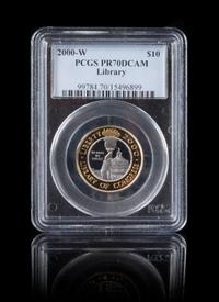 A United States 2000-W Library of Congress $10 Bi-Metallic Proof