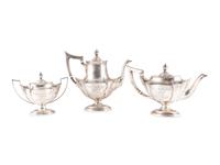 An American Silver Three-Piece Trophy Tea & Coffee Service