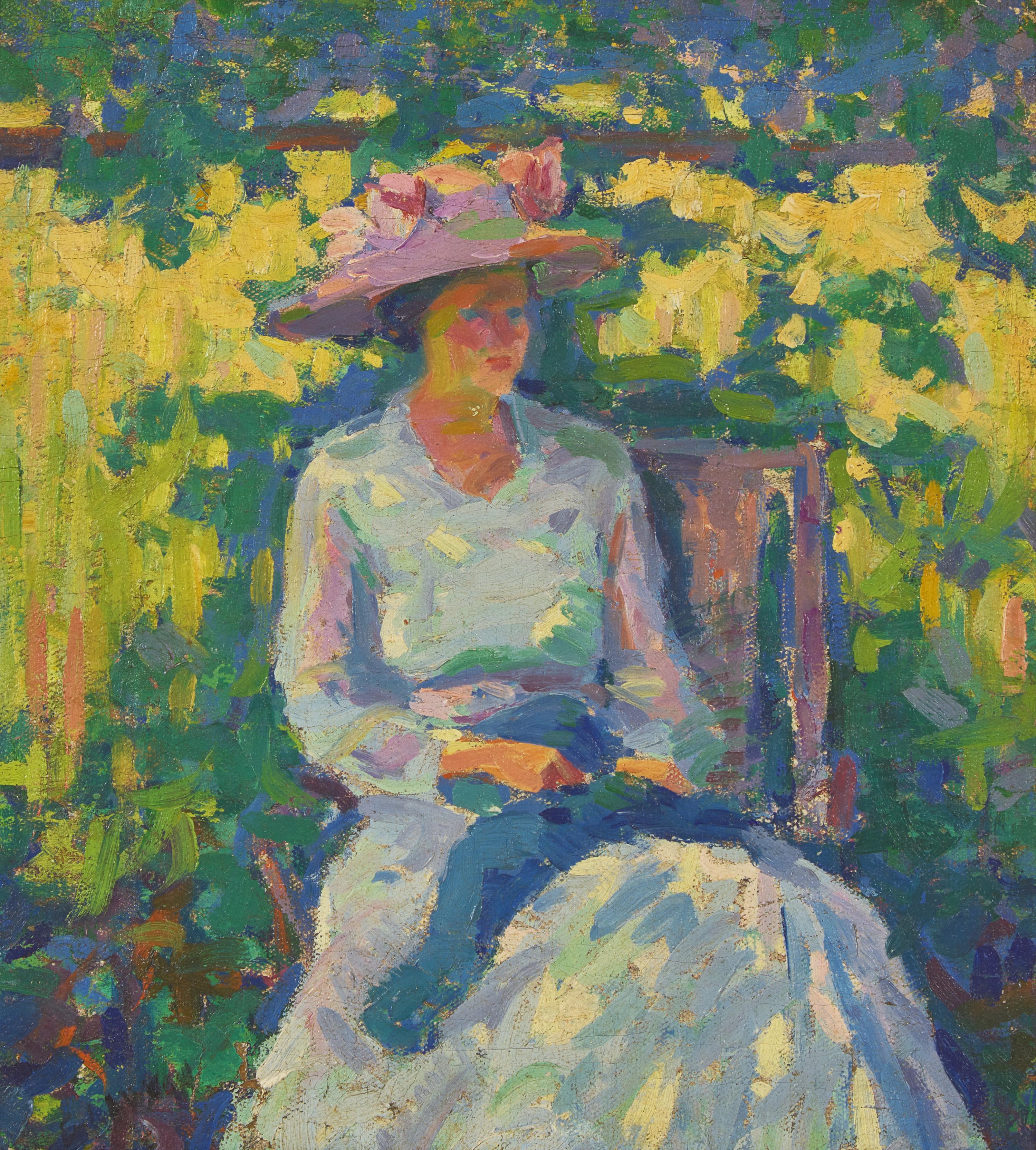 Ernest Lawson (American/Canadian, 1873–1939) — Figure Study, Mrs. Holland , c. 1920