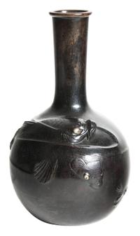 A Japanese Bronze Vase Height 12 inches. — 20TH CENTURY